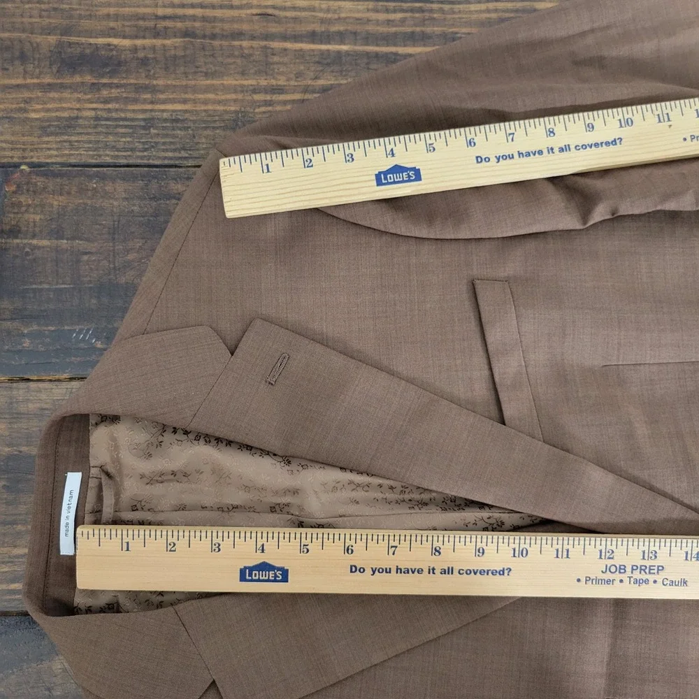 BAR III Men's Sport Coat Blazer Two Button Brown Wool Blend Size 40L NEW W/O TAG